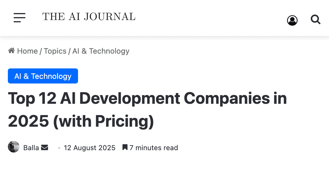Top AI Development Company