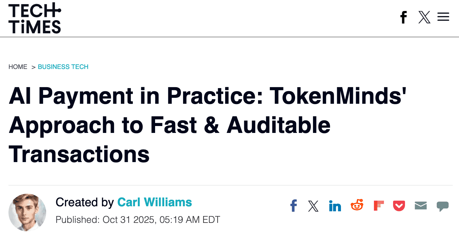 AI Payment in Practice: TokenMinds' Approach to Fast & Auditable Transactions