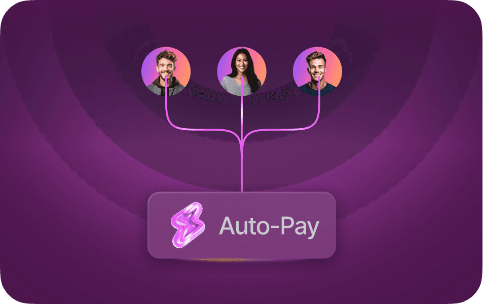 Three people joined to one Auto-Pay button