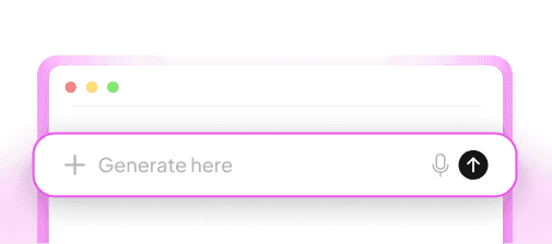 A browser window with a “Generate here” prompt box