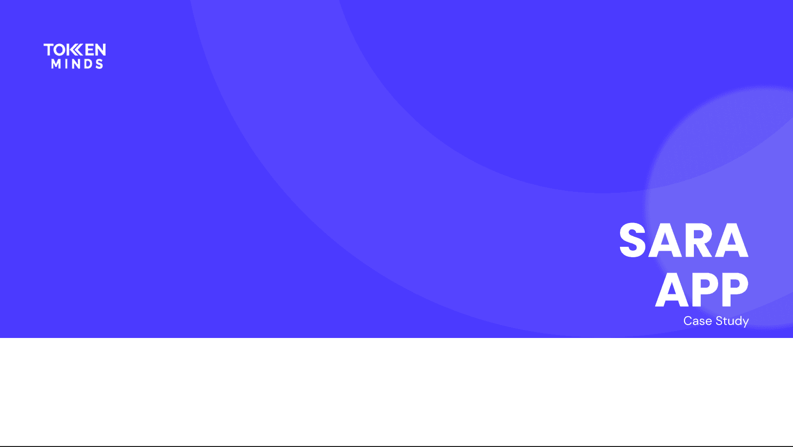 Sara App case study cover on a blue background