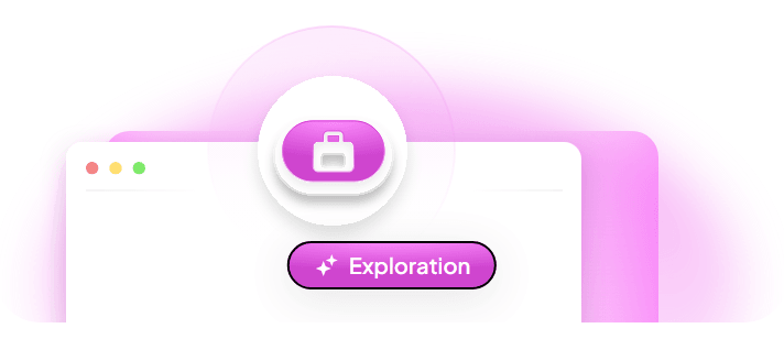 A browser window with a briefcase badge and an “Exploration” tag