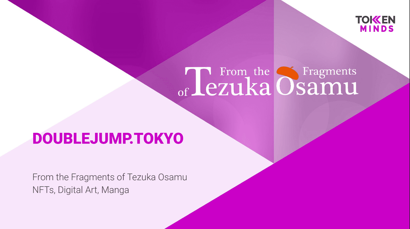 double jump.tokyo case study cover: From the Fragments of Tezuka Osamu, NFTs, digital art, manga