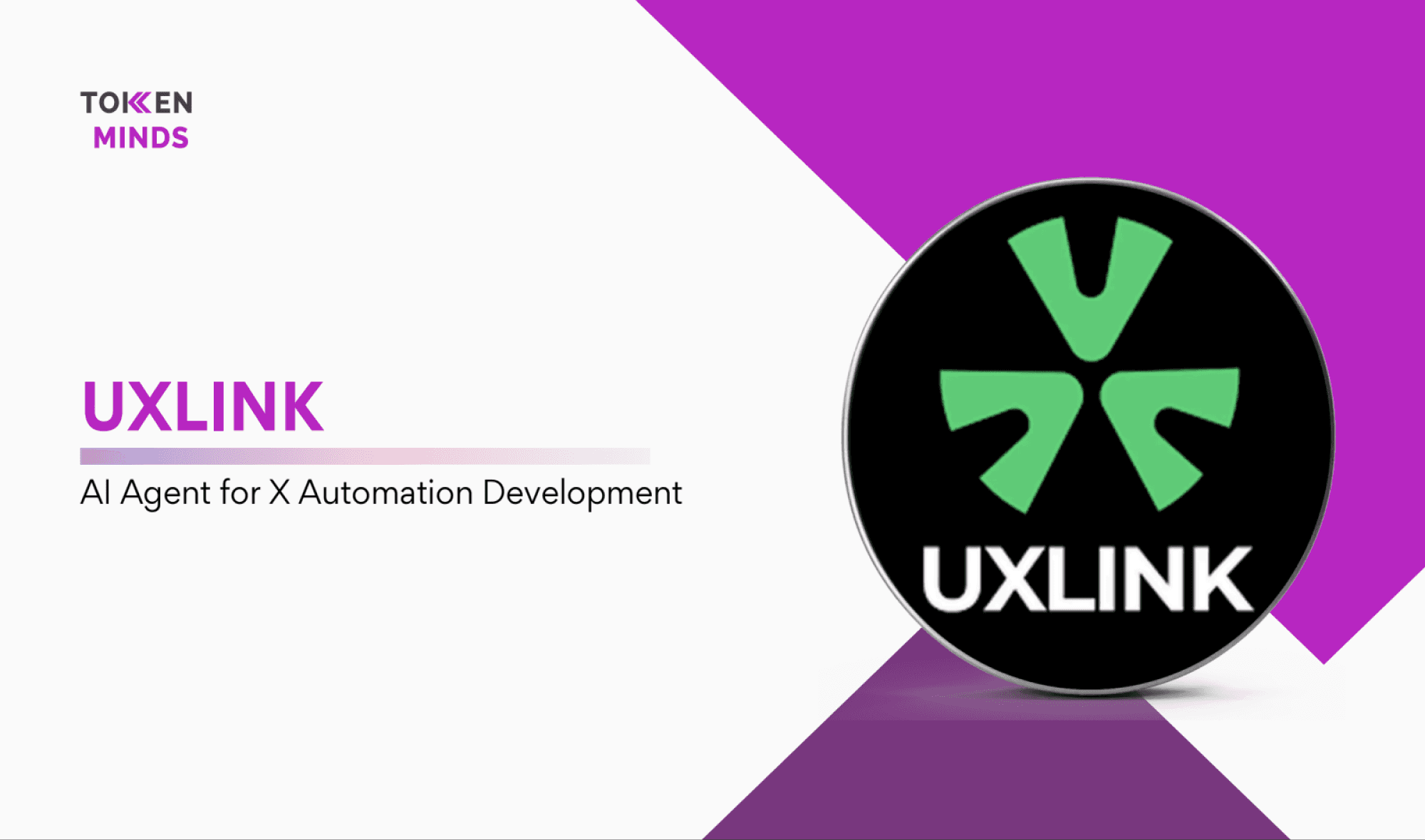 UXLINK case study cover: AI Agent for X Automation Development, with the UXLINK logo