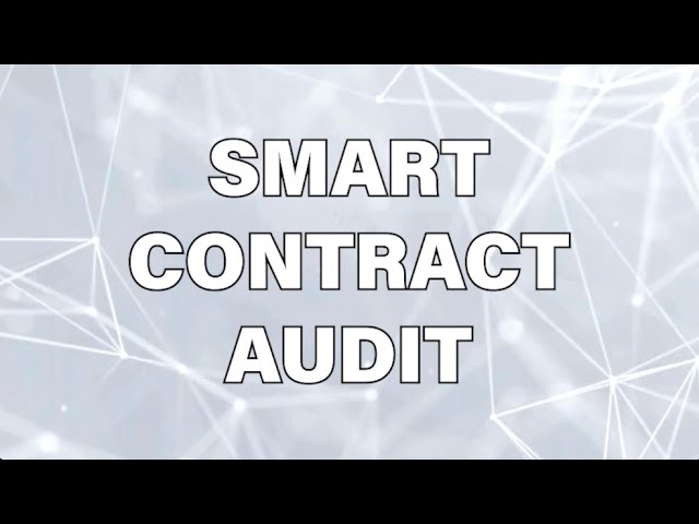 Smart Contract Audit: the video title over a pale network of lines