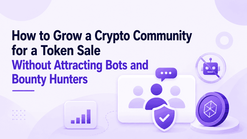 How to Grow a Crypto Community for a Token Sale Without Attracting Bots and Bounty Hunters
