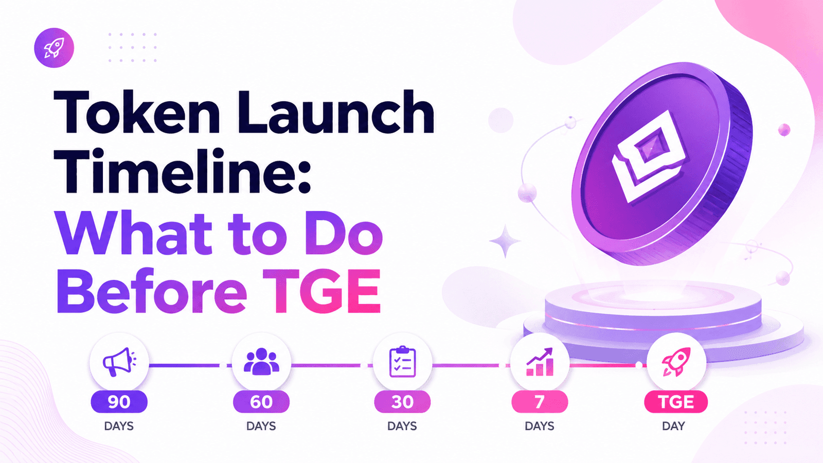 Token Launch Timeline 2026: What to Do 90, 60, 30, and 7 Days Before TGE