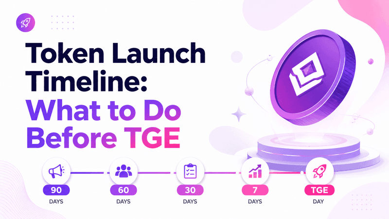 Token Launch Timeline 2026: What to Do 90, 60, 30, and 7 Days Before TGE