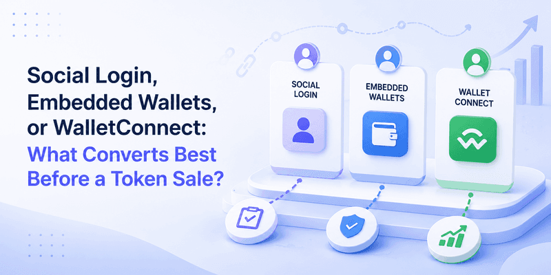 Social Login, Embedded Wallets, or WalletConnect: What Converts Best Before a Token Sale?