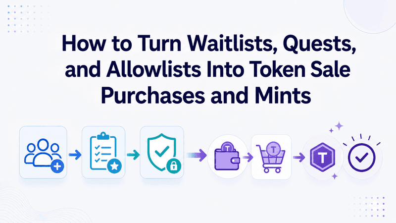 How to Turn Waitlists, Quests, and Allowlists Into Token Sale Purchases and Mints