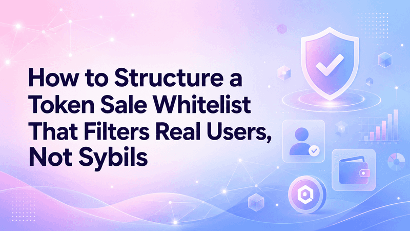 How to Structure a Token Sale Whitelist That Filters Real Users, Not Sybils